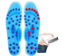 1 Paire De Semelles Magnétiques Originales,pour Perdre du Poids,Semelles D'acupression,Les Semelles Intérieures Orthopédiques pour Hommes Et Femmes, Santé Soins du Pie(Size:L(41-45),Color:Bleu)