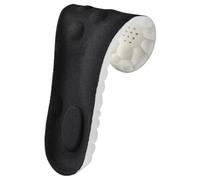 1 paire de semelles orthopédiques en latex doux haute élasticité pour chaussures de sport, coussin absorbant les chocs, semelle intérieure de soutien de la voûte plantaire (noir, EU39-40)