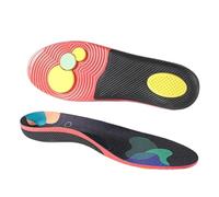 1 paire de semelles orthopédiques - Soutien de la voûte plantaire - Pour fasciite plantaire, sport - Absorption des chocs - Pour homme et femme - Rouge et noir - EU39-40 (26 cm)