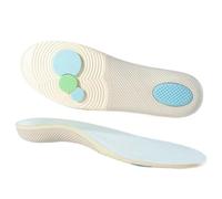 1 paire de semelles orthopédiques - Soutien de la voûte plantaire - Pour fasciite plantaire, sport - Absorption des chocs - Pour homme et femme - Beige - Taille 45-46 (29 cm)
