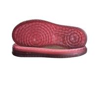 1 paire de semelles tricotées à la main en caoutchouc souple antidérapantes et résistantes à l'usure pour réparation de chaussures (rouge foncé, 38)