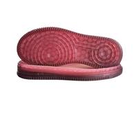 1 paire de semelles tricotées à la main en caoutchouc souple antidérapantes et résistantes à l'usure pour réparation de chaussures (rouge, 37)