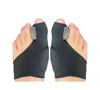 1 paire de séparateurs d'orteils pour hallux valgus correcteurs d'oignon, ajusteur d'os et de pouce (noir)