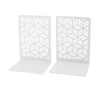 1 paire de serre-livres creux en métal pour livres simples, serre-livres décoratifs pour bureau, supports décoratifs simples creux