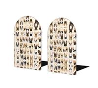 1 paire de serre-livres en bois avec imprimé « I Love French Bulldog » - Serre-livres décoratifs pour étagères - Arrête de livre robuste pour cadeau/maison/bureau/école