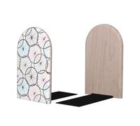 1 paire de serre-livres en forme de roue de vélo rouge - Base en bois et métal pour livres lourds, support de livre pour livres, films, CD, pour la maison et le bureau