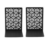 1 paire de serre-livres en métal creux simples supports pour bibliothèque, chambre à coucher, bouchon décoratif en métal creux