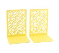 1 paire de serre-livres en métal creux simples supports pour bibliothèque, chambre à coucher, bouchon décoratif en métal creux