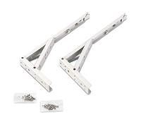 1 paire de So'de Tech® - Console Acier revêtement blanc à rabat Capacité 55 kg