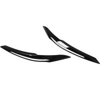 1 paire de sourcils de phares gauche droite protection UV cache feu avant pour la série F20 F21 avant le FaceLift 2011 à 2015 Noir brillant -Haute configuration, phares xénon avec trous