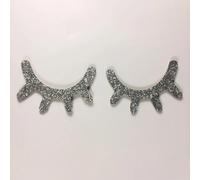 1 paire de stickers muraux 3D en bois style nordique mignon cils décoration enfants chambre bébé fond autocollant mural décoration de la maison argent