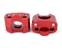 1 Paire De Supports De Barre Et De Boulons Adaptateur De Guidon Pince De Montage De Guidon 7/8 "à 1 1/8 28mm Moto en Aluminium Riser De Guidon(Rouge)