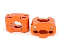 1 Paire De Supports De Barre Et De Boulons Adaptateur De Guidon Pince De Montage De Guidon 7/8 "à 1 1/8 28mm Moto en Aluminium Riser De Guidon(Orange)