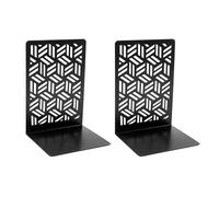 1 paire de supports de livres en métal simples creux pour l'école, la maison, le bureau - Supports décoratifs simples en métal creux