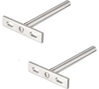 1 paire de supports d'étagères invisibles pour montage mural | 96mm support de tablette [caché] - support de tablette pour étagères murales | support d'étagère en bois [4 pouces] | support d'étagère i