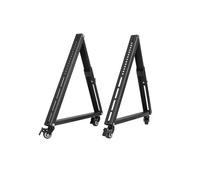 1 Paire de Supports TV roulants, Support TV Mobile avec roulettes, adapté aux téléviseurs LED, LCD, Plats et incurvés de 32 à 55 Pouces, Chariot TV à Angle réglable