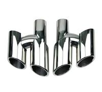 1 Paire De Systèmes D'échappement Silencieux Embout Tuyau Échappement Diffuseur Pour Porsche Pour Panamera 970 2010-2016(10-13 Silver)