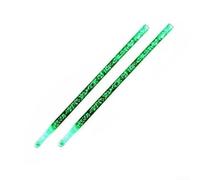 1 paire de tambours lumineux pour performance sur scène - Tambours en polymère phosphorescents 5A, 14 mm de diamètre × 406 mm, rouge/bleu/vert/blanc/jaune/rose (vert)