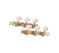 1 paire de têtes de machine à guitare avec texture métallique pour améliorer la qualité sonore et la résonance des guitares acoustiques et électriques