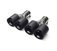 1 paire de tuyaux d'échappement Dual M en fibre de carbone noir mat - Embout en Y - Pour BMW Car Universal (60 mm)