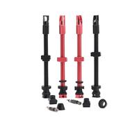 1 paire de valves tubeless ultra-légères en alliage d'aluminium, joint solide, clé à rayons multifonction, extracteur de noyau de valve(Black FV 65mm)