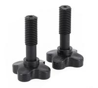 1 paire de vis et boulons de fixation en plastique noir pour fixer le cadre de l'auvent à des chaises de jardin, longueur 57 mm avec diamètre 10 mm pour réparation ou remplacement de meubles de