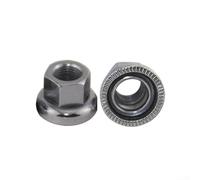 1 paire d'écrous de moyeu M10 pour vélos à pignon fixe avec rondelle de fixation à vis et écrou à bride large pour sécuriser les composants du moyeu arrière