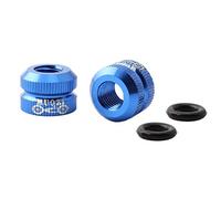 1 paire d'écrous de valve de pneu de vélo pour chambre à air de vélo, buse intérieure et écrou de verrouillage de buse de pneu à vide (bleu)