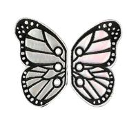 1 paire d'écussons brodés à coudre ou à repasser pour vêtements, ailes de papillon brodées, à coudre ou à repasser