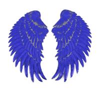 1 paire d'écussons thermocollants à paillettes avec ailes brodées diables cousues sur vêtements à repasser