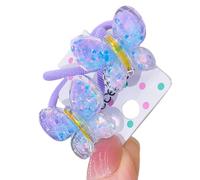 1 paire d'élastiques à cheveux pour petite fille - Joli papillon - Tressage - Anneaux à cheveux - Pour queue de cheval