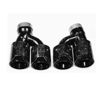 1 paire d'embouts en fibre de carbone compatibles avec les modèles G30, G31, 525i, 528i, 530i, mise à niveau M5, buse d'échappement quadruple, silencieux(Carbon Fiber E)