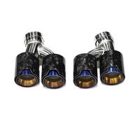 1 paire d'embouts en fibre de carbone compatibles avec les modèles G30, G31, 525i, 528i, 530i, mise à niveau M5, buse d'échappement quadruple, silencieux(Carbon Fiber D)