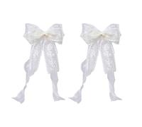1 paire d'embrasses de rideaux élégantes en forme de papillon avec perles en polyester et perles pour décoration de fenêtre