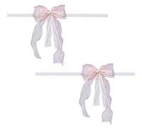 1 paire d'embrasses de rideaux élégantes en forme de papillon avec perles en polyester et perles pour décoration de fenêtre
