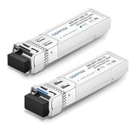 1 paire d'émetteur-récepteur SMF 10GBASE-BiDi SFP+ SMF, 10Gbe, mini module gbic compatible avec Cisco SFP-10G-BX60U/SFP-10G-BX60D 1270nm/1330nm-TX/1330nm/1270nm-RX 60km DDM LC, jusqu'à 60km