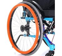 1 paire d'enjoliveurs de fauteuil roulant, adhérence et traction améliorées, accessoires protection for une plus grande mobilité(Orange,22in)