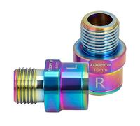 1 paire d'entretoises de pédale de vélo gauche et droite colorées, 16 mm