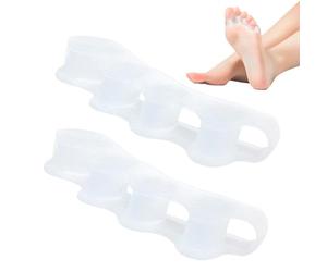 1 paire d'entretoises d'orteils confortables et réutilisables, correcteurs d'orteils gauche et droit à 5 trous, pour femmes, hommes, adultes, personnes âgées, maison, hôtel, navette, marche, gym, yoga