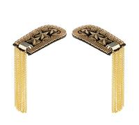 1 paire d'épaulettes pour homme punk rock star gland épaule accessoire de costume doré