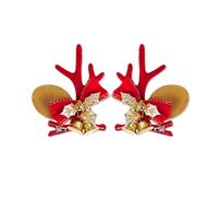 1 paire d'épingles à cheveux en forme de bois de cerf de Noël pour filles - Paillettes à paillettes - Pour festival - Pour enfants - Pour la vie quotidienne - Grande taille - Jolie pour femme - Petite