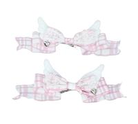 1 paire d'épingles à cheveux en forme de nœud japonais pour fille, printemps, camping, photographie, utilisation pince à cheveux en peluche