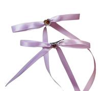 1 paire d'épingles à cheveux en forme de nœud pour filles - Long ruban - Pince à cheveux en forme de bec de canard pour femme