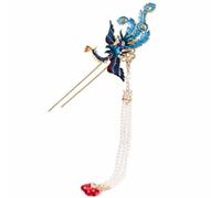 1 paire d'épingles à cheveux en métal style rétro chinois, faites à la main