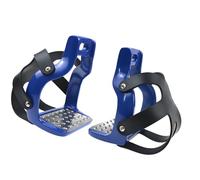 1 paire d'étriers d'équitation en aluminium antirouille avec pédales renforcées en acier et caoutchouc absorbant les chocs