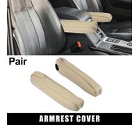 1 Paire Devant Doux Housse Accoudoir Siège Rechange pour Voiture Beige