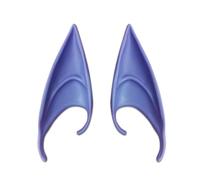 1 paire d'oreilles d'elfe en latex - Oreilles pointues - Oreilles de fée - Oreilles d'elfe en latex - Accessoires de décoration de fête pour adultes - Cosplay Halloween - Carnaval - Violet et bleu -