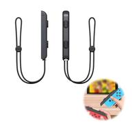 1 Paire Dragonne Switch, Dragonnes pour Manette, Bracelet Contrôleur Réglable Noir, Accessoire de Remplacement Portable pour NS Jeux, Facile à Installer Utiliser (Noir)