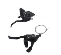 1 Paire Ef51 24 Vitesses VéLo Levier De Frein Manette De Vitesse En Alliage D'aluminium Vtt Vtt Gauche Droite Levier De Frein Ensemble Noir