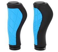 1 paire/ensemble poignées de couverture de guidon de vélo avec poignée de cyclisme antidérapante en alliage à Double verrouillage (Bleu Noir)